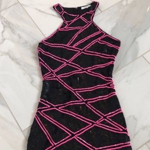 Parker - Sequin Pink & Black - Dress - Never Worn